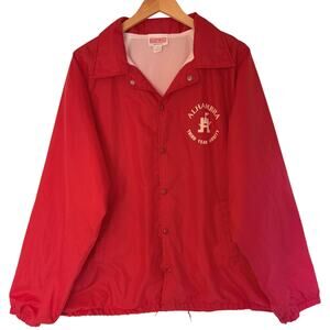 Hartwell Alhambra Varsity Windbreaker Jacket Mens XL Red Snap Front USA Made